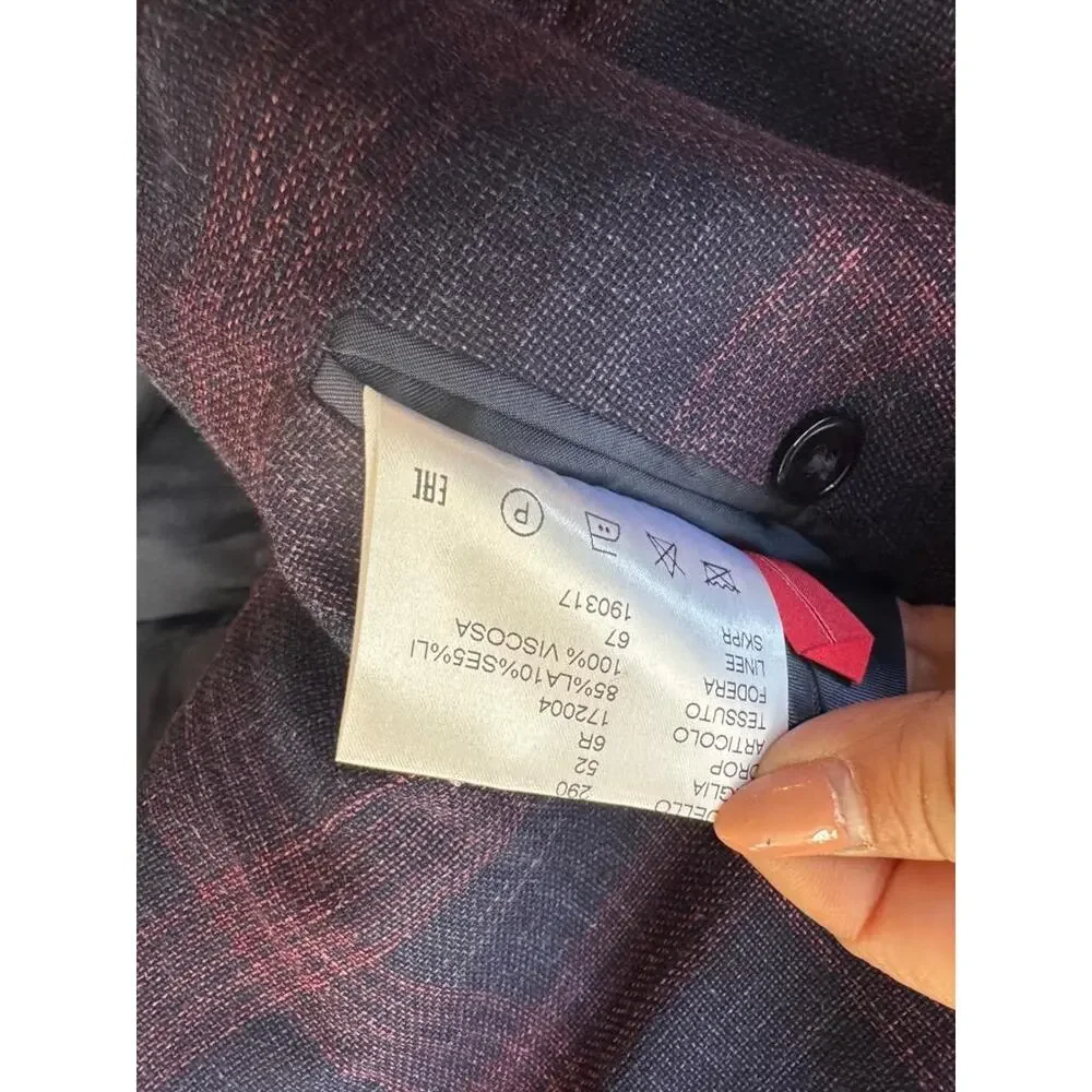 Sartoria Rossi Men's Navy Blazer Sport Coat Jacket Size IT 52 US 42 - Picture 4 of 8